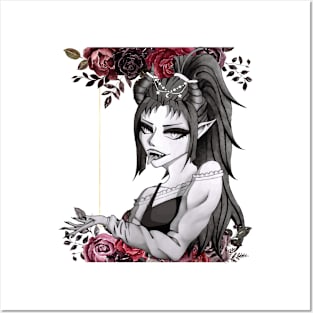 Succubus: Demonic Beauty (gothic flowers) Posters and Art